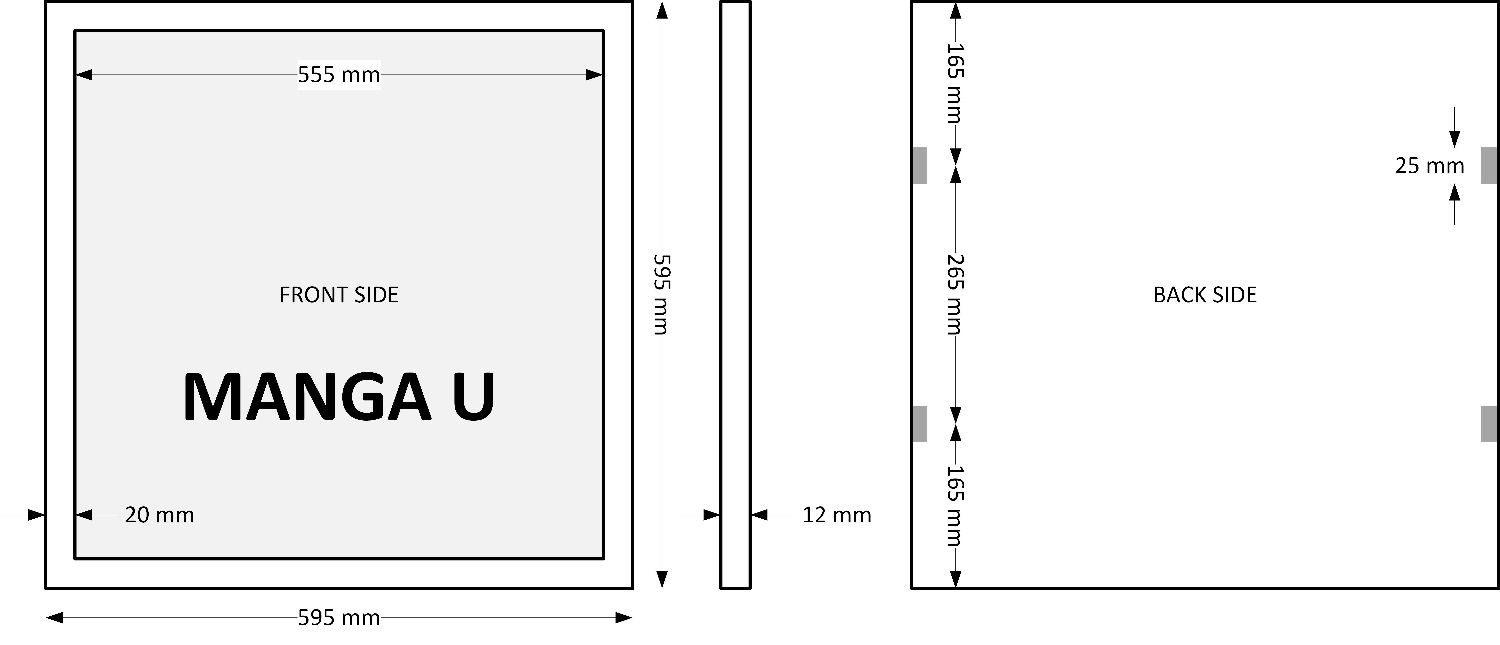 Panneau LED 60x60 - 125 lm/W - UGR